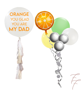 Orange Father's Day Balloon Cluster