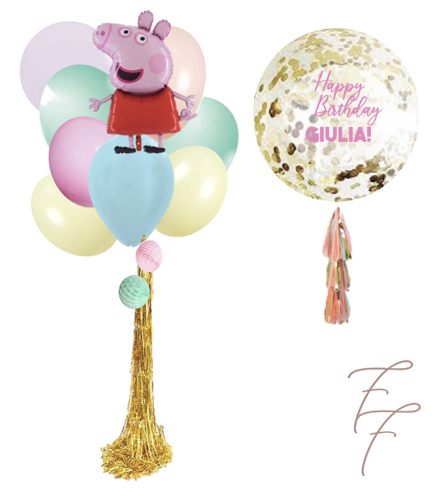 Peppa Pig Balloon Cluster