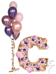 Pink and Purple Letter Balloon Standee