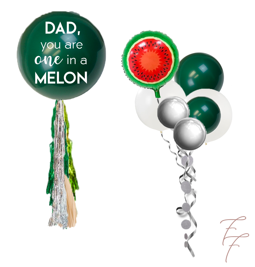 Watermelon Father's Day Balloon Cluster